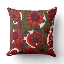 マジポドレスラブフラワーズグリーンレッド白黒