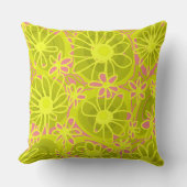 マジポドレスラブフラワーズ – ライムコーラルピンク クッション (正面)