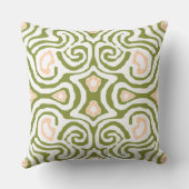 マジポードル熱狂するズメイズオリーブホワイトピーチ クッション (裏面)