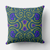 マジポードル熱狂するズ迷路 – オリーブブルーパープル クッション (裏面)