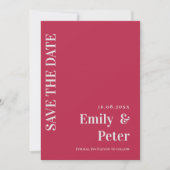 マジモダンコンテンポラリータンミニマル結婚リスト セーブザデート (正面)