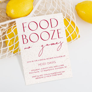 マジモダンタミニマルンNoゲームブライダルシャワー 招待状