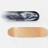 マジャスティックウルフアートデジタルアートデザイン スケートボード (横)