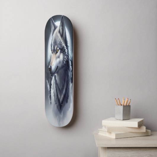 マジャスティックウルフアートデジタルアートデザイン スケートボード (ウォールアート)
