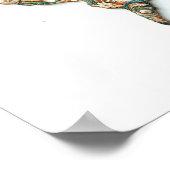 マジョリカの壁画世界地図デザインポスター ポスター (角)