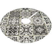 マジョリカイスラム瓦パッチワーク ブラッシュドポリエステルツリースカート (アングル)