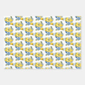 マジョリカタイルブルーレモンAmalfiイタリア1 ラッピングペーパーシート (正面3)