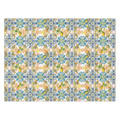 マジョリカ、シチリアのタイル、レモンの柑橘類   テーブルクロス (正面(横))