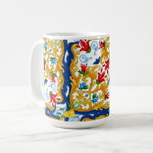 マジョリカ，シチリアスタイル，レモン コーヒーマグカップ (正面左)