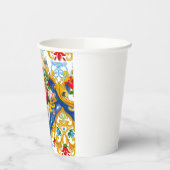 マジョリカ，シチリアスタイル，花 紙コップ (左)