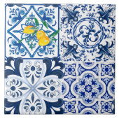 マジョリカ，タイル，レモン，シチリアのタイル  タイル (正面)