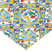 マジョリカ、レモン、シチリアのタイル、 ショートテーブルランナー (コーナー)