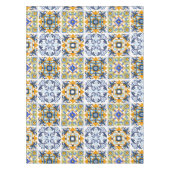 マジョリカ，レモン，シチリアのタイル   テーブルクロス (正面)