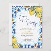 マジョリ地中海のカタイルレモン誕生日パーティー 招待状 (正面)