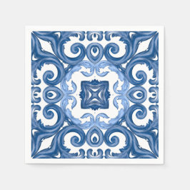 マジョリ地中海のカ、タイル スタンダードカクテルナプキン