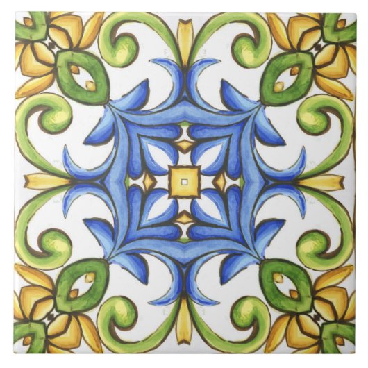 マジョリ地中海のカ、タイル タイル (正面)