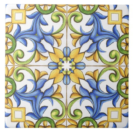 マジョリ地中海のカ、タイル タイル (正面)