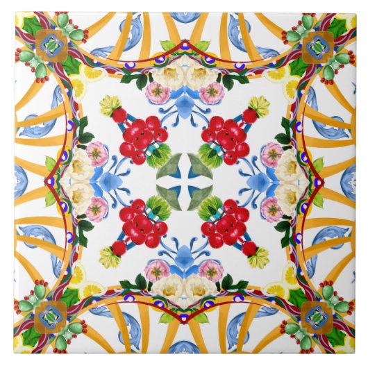 マジョリ地中海のカ、タイル タイル (正面)