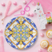 マジョリ地中海のカ、タイル ペーパープレート (パーティー)