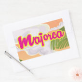 マジョルカ・ヴィンテージ旅行ポスター。 長方形シール (封筒)