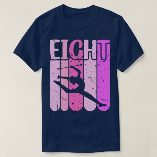 マジョレットガール8th誕生日バトントワイリング tシャツ (デザイン正面)