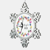 マジョレットバトントワイラークリスマスオーナメント スノーフレークピューターオーナメント (右)