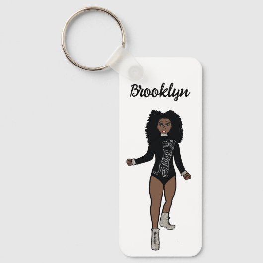 マジョレット/ダンサーキーチェーンブラックシルバータイガーA キーホルダー (正面)