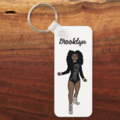 マジョレット/ダンサーキーチェーンブラックシルバータイガーA キーホルダー (正面)