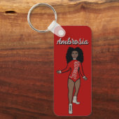 マジョレット/ダンサーキーチェーンレッドシルバータイガーA キーホルダー (正面)