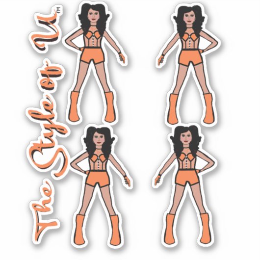 マジョレット/ダンサースタンプApricot シール (正面)
