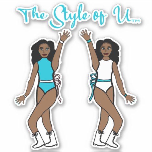 マジョレット/ダンサースティッカーアクアリボン シール (正面)