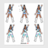 マジョレット/ダンサースティッカーズオーシャンサイド シール (シート)