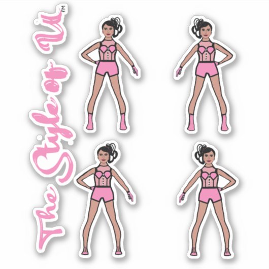 マジョレット/ダンサースティッカー綿菓子2 シール (正面)
