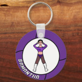 マジョレット/ダンサーパープル&ブラック#2 キーホルダー (正面)