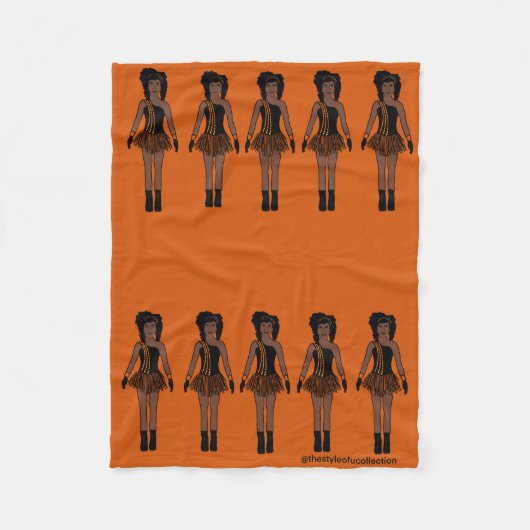 マジョレット/ダンサーフリースブランケットオレンジ フリースブランケット (正面)