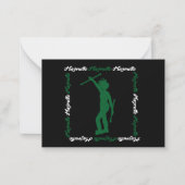 マジョレット・トワイラー・ノーテカード#1 ( Green Black ) ノートカード (正面)