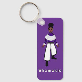 マジョレット/フェイクダンサーの毛皮/紫#1 キーホルダー