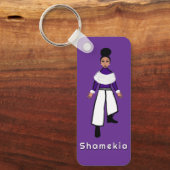 マジョレット/フェイクダンサーの毛皮/紫#2 キーホルダー (正面)