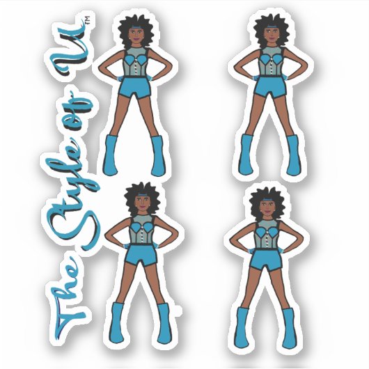 マジョレット/ Dancer Stickersターコイズ2 シール (正面)