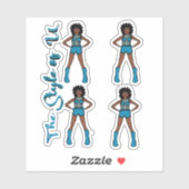 マジョレット/ Dancer Stickersターコイズ2 シール (シート)