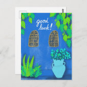 マジョレルガーデンズブルーラジャルダングッドラック ポストカード (正面/裏面)