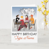 マジョンアルフレスコ誕生日カード カード (黄色い花)