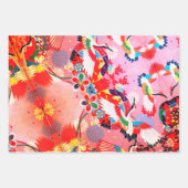 マジョンエグレッツ、春セットとペイズリー ラッピングペーパーシート (正面)