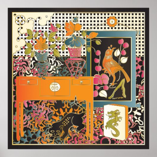 マジョンオレンジテーブル ポスター (正面)