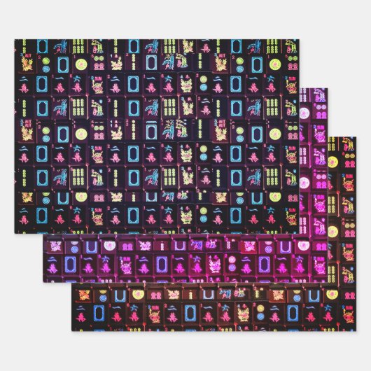 マジョンカラータイル包装紙 ラッピングペーパーシート (セット)