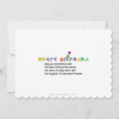 マジョンキャット誕生日カード サンキューカード (裏面)