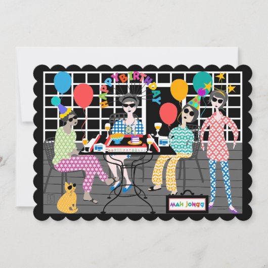 マジョンキャット誕生日カード サンキューカード (正面)