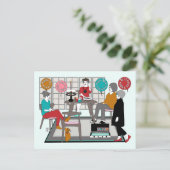 マジョンキャット誕生日 ポストカード (スタンド正面)