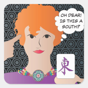 マジョングことわざウインズステッカー スクエアシール