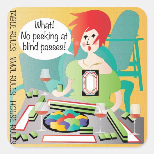 マジョングことわざピークパス スクエアシール (正面)